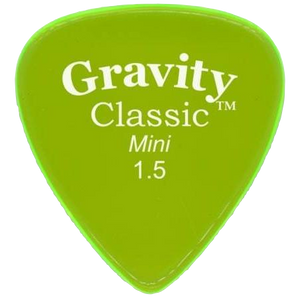 Gravity Pick GCLM15P Classic, Mini, 1.5mm, Polished, Fl. Green-Easy Music Center