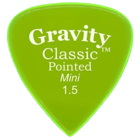Gravity Pick GCPM15P Classic Pointed Mini 1.5mm (Green)-Easy Music Center