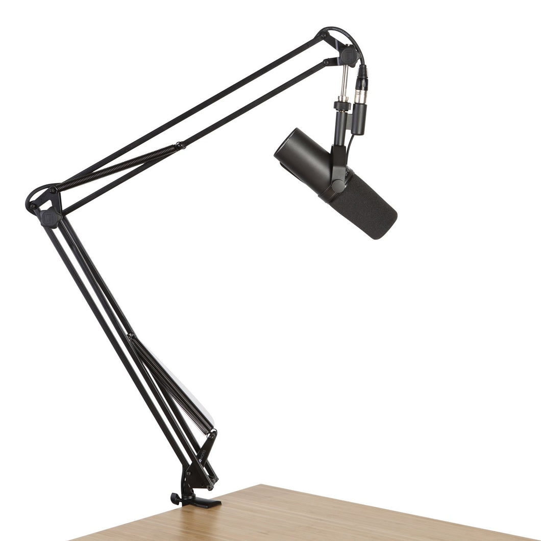 Gator GFWMICBCBM1000 Desk-Mounted Broadcast/Podcast Boom Mic Stand-Easy Music Center