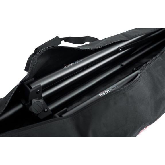 Gator Deluxe Speaker Stand Bag, W/ Heavy Duty Nylon Construction Fits 2 Speaker Stands Under 50 Dual Zippered Compartments Gator Deluxe Speaker Stand Bag, W/ Heavy Duty Nylon Construction Fits 2 Speaker Stands Under 50 Dual Zippered Compartments