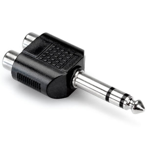 Hosa GPR-484 Adaptor, Dual RCA to 1/4 in TRS-Easy Music Center