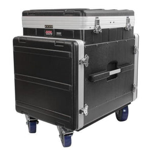 Gator GRC-12X10-PU Pop-Up Console Rack; 12U Top; 10U Bottom; w/ Casters-Easy Music Center