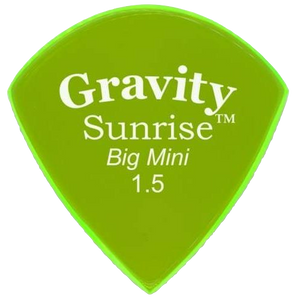 Gravity Pick GSUB15P Sunrise, Big Mini, 1.5mm, Polished, Fl. Green-Easy Music Center