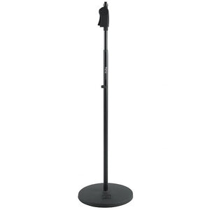Gator GFW-MIC-1201 Round Base Mic Stand Deluxe One-Handed Clutch, 12" Base-Easy Music Center