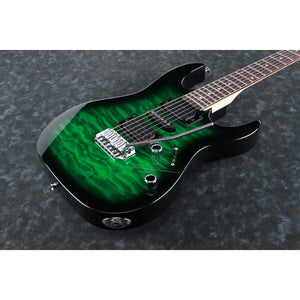 Ibanez GRX70QATEB Gio RX Electric Guitar, Transparent Emerald Burst-Easy Music Center
