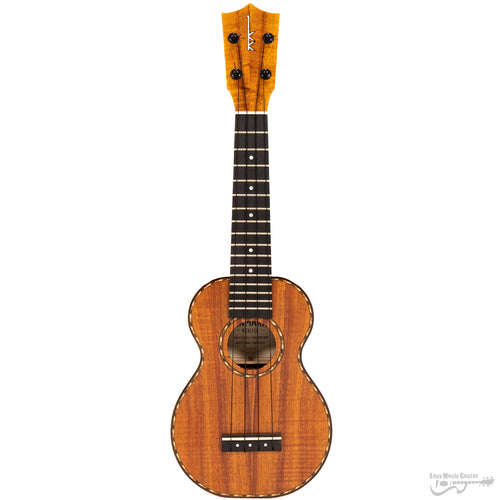 Kamaka HF-1D Deluxe Koa Soprano Ukulele (#220269)-Easy Music Center