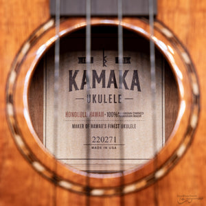 Kamaka HF-3D 2022 Deluxe Koa Tenor Ukulele (#220271)-Easy Music Center