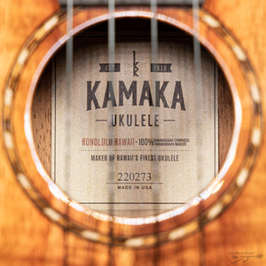 Kamaka HF-3D 2022 Deluxe Koa Tenor Ukulele (#220273)-Easy Music Center