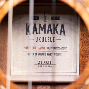 Kamaka HF-4D Hawaiian Handmade Deluxe Koa Baritone Ukulele (#210321)-Easy Music Center