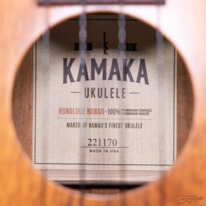 Kamaka HF3 Koa Tenor Ukulele (#221170)-Easy Music Center