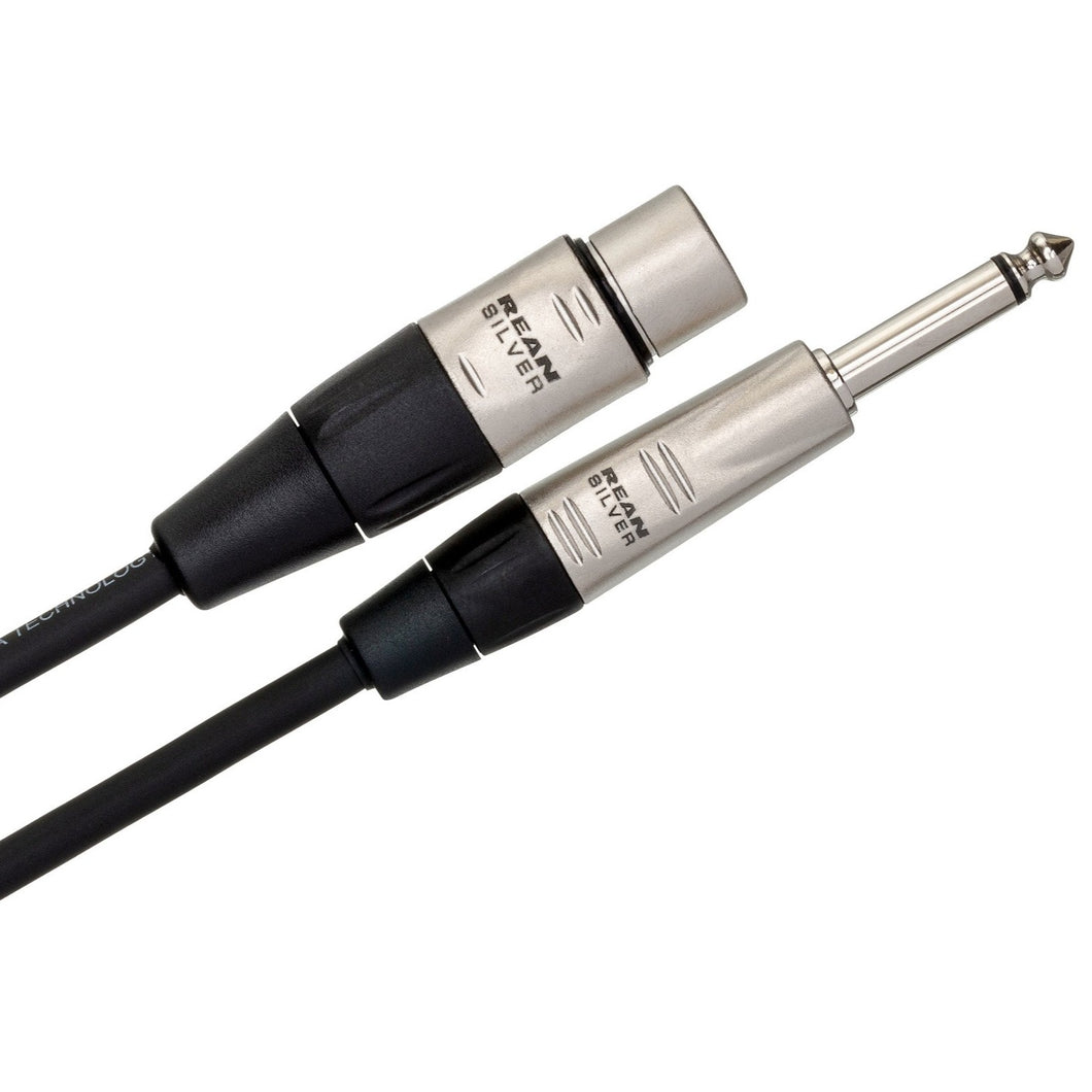 Hosa HXP-005 Pro Unbalanced Interconnect, REAN XLR3F to 1/4 in TS, 5 ft-Easy Music Center
