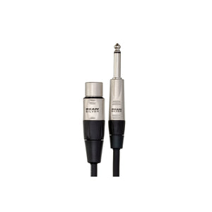 Hosa HXP-005 Pro Unbalanced Interconnect, REAN XLR3F to 1/4 in TS, 5 ft-Easy Music Center