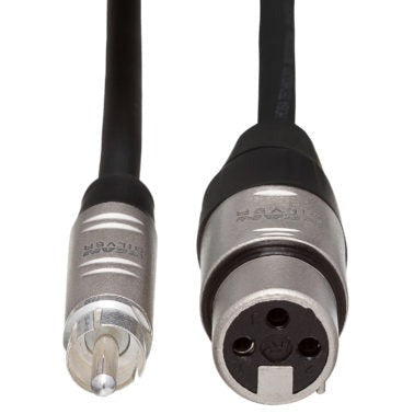 Hosa HXR-005 Pro Unbalanced Cable, REAN XLR3F to RCA, 5 ft-Easy Music Center