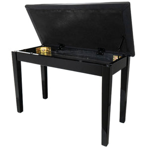 Easy Music Center HY-PJ001S1 Piano Bench w/ Storage, Black-Easy Music Center