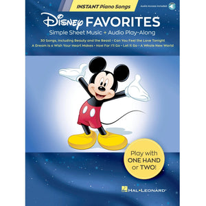 Hal Leonard HL00283720 Disney Favorites Instant Piano Songs-Easy Music Center