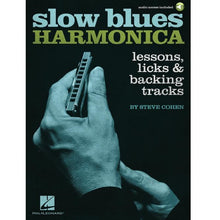 Load image into Gallery viewer, Hal Leonard HL00289620 Slow Blues Harmonica Lessons, Licks &amp; Backing Tracks-Easy Music Center
