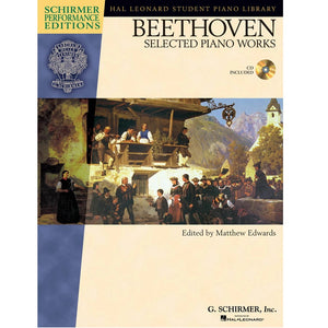 Hal Leonard HL00296590 Beethoven Selected Piano Works-Easy Music Center