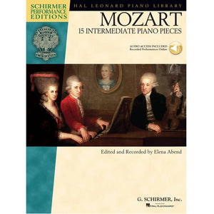 Hal Leonard HL00296686 Mozart 15 Intermediate Piano Pieces-Easy Music Center