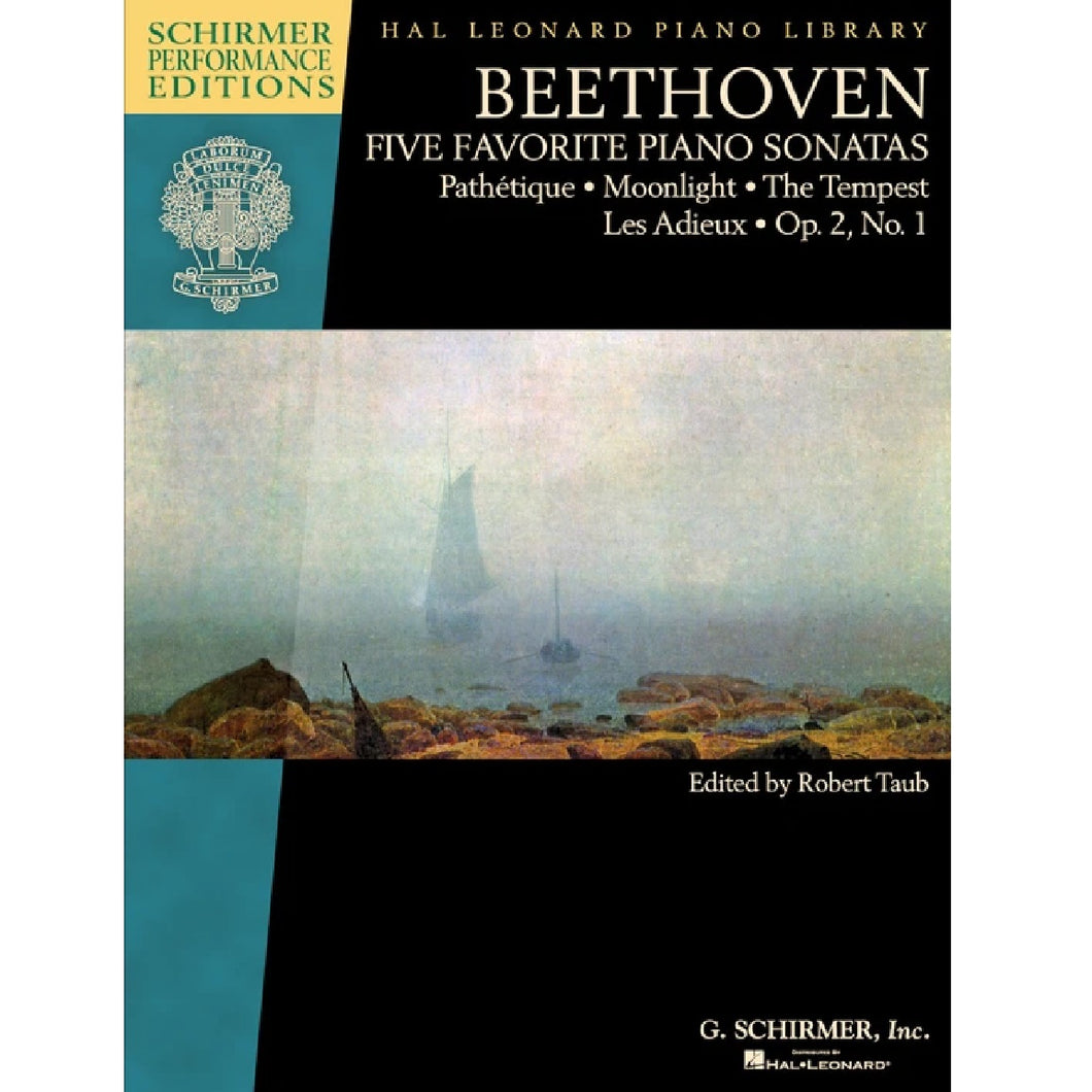 Hal Leonard HL00297114 Beethoven Five Favorite Piano Sonatas Pathtique-Easy Music Center