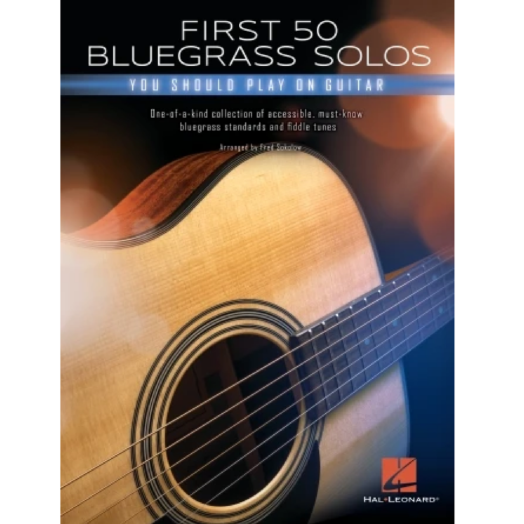 Hal Leonard HL00298574 First 50 Bluegrass Solos You Should Play on Guitar, Guitar Collection-Easy Music Center