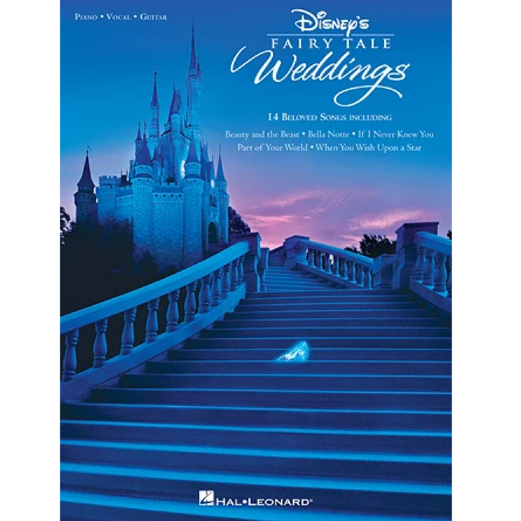 Hal Leonard HL00313588 Disney's Fairy Tale Weddings, Piano/Vocal/Guitar Songbook-Easy Music Center