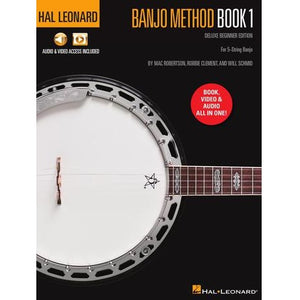 Hal Leonard HL01106918 Hal Leonard Banjo Method Book 1 – Deluxe Beginner Editionfor 5-string Banjo-Easy Music Center