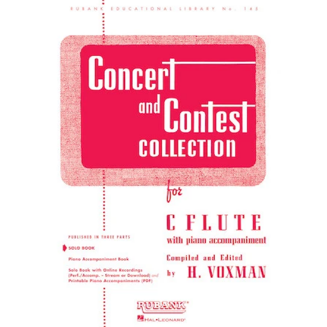 Hal Leonard HL04471610 Concert and Contest Collection for C Flute, Rubank Solo Collection-Easy Music Center