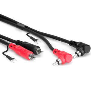 Hosa CRA-201DJ Stereo Interconnect Dual RCA to Same with Ground Wire 3 ft-Easy Music Center