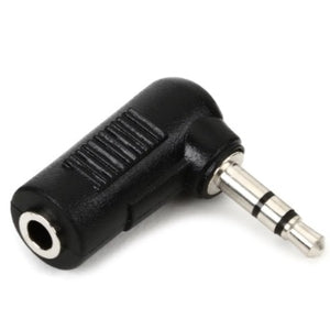 Hosa GMP-272 Right-angle Adaptor, 3.5 mm TRS to 3.5 mm TRS-Easy Music Center