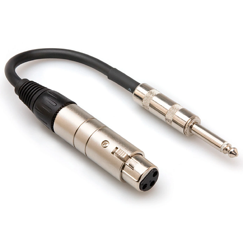 Hosa MIT-176 Impedance Transformer XLR3F to 1/4 in TS 6 in-Easy Music Center