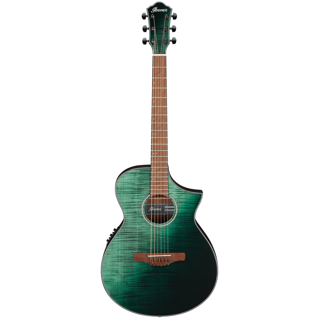 Ibanez AEWC32FMGSF AEWC Acoustic/Electric - FM Top, Sapele b/s - Dark Green Sunset Fade High Gloss-Easy Music Center