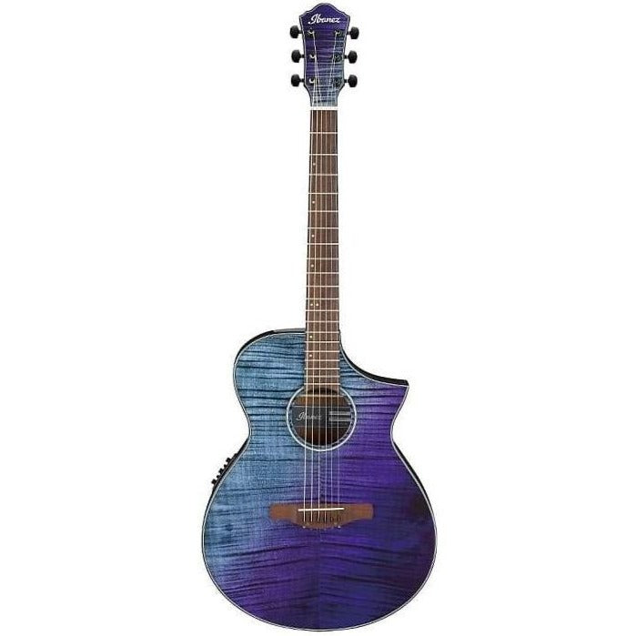 Ibanez AEWC32FMPSF AEWC Acoustic-Electric Guitar, Purple Sunset Fade Gloss-Easy Music Center