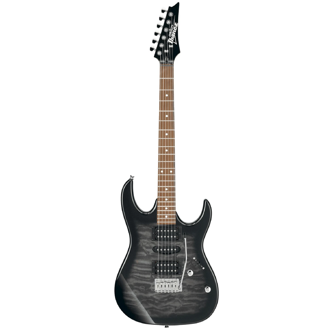 Ibanez GRX70QATKS Gio RG Electric Guitar, Transparent Black 