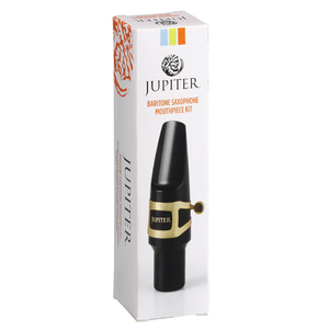Jupiter JWM-BSK1 Bari Saxophone Mouthpiece Kit w/ Gold-Lacquered Ligature and Plastic Cap-Easy Music Center