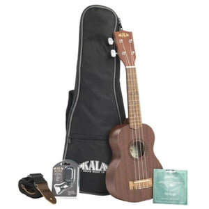 Kala KA-15S-BUNDLE Soprano Satin Mahogany Ukulele Bundle – Easy