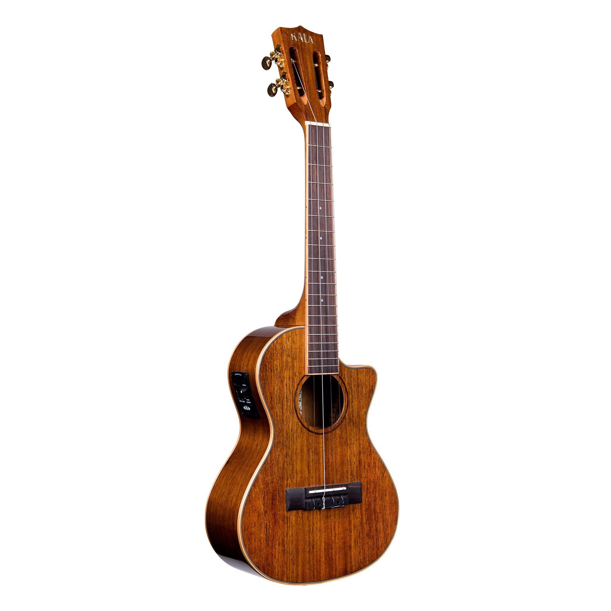 Kala KA-KTGE-C Tenor Gloss Koa Ukulele, Cutaway and Electronics