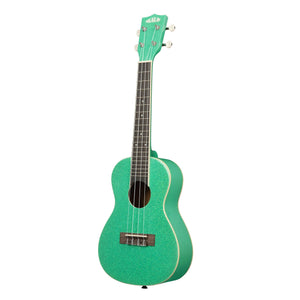 Kala KA-SPRK-GREEN Concert Ukulele Gloss Sparkle/Mahogany/Gatsby Green-Easy Music Center