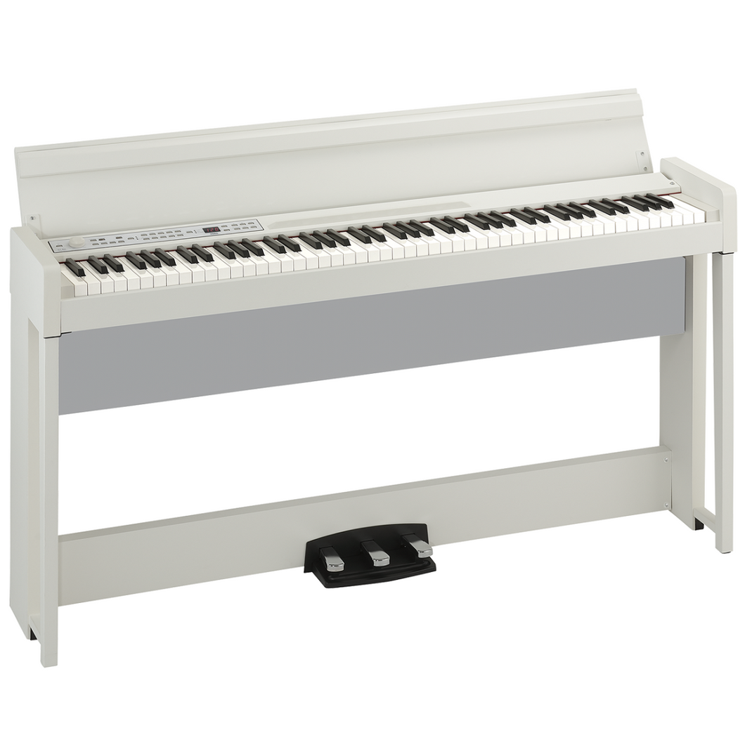 Korg C1AIRWH 88-key Weighted Digital Piano, White-Easy Music Center