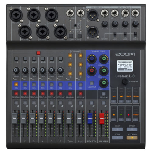 Zoom LIVETRAK-L8 LiveTrak L-8 Multi-Track Recording Mixer-Easy Music Center
