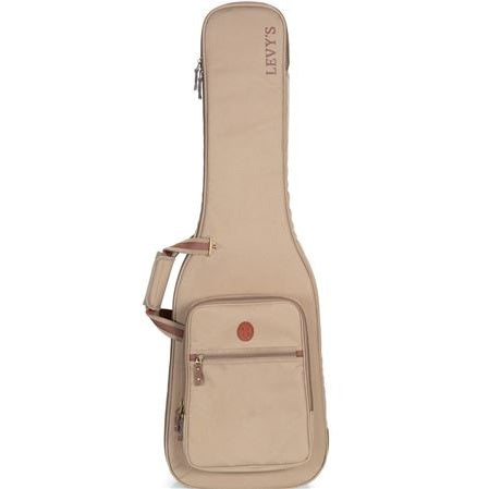 Levy LVYELECGB200 200-Series Gig Bag for Electric Guitars, Tan-Easy Music Center