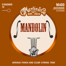 Load image into Gallery viewer, Martin M400 Mandolin Strings, Brass ,Light, 10-34-Easy Music Center
