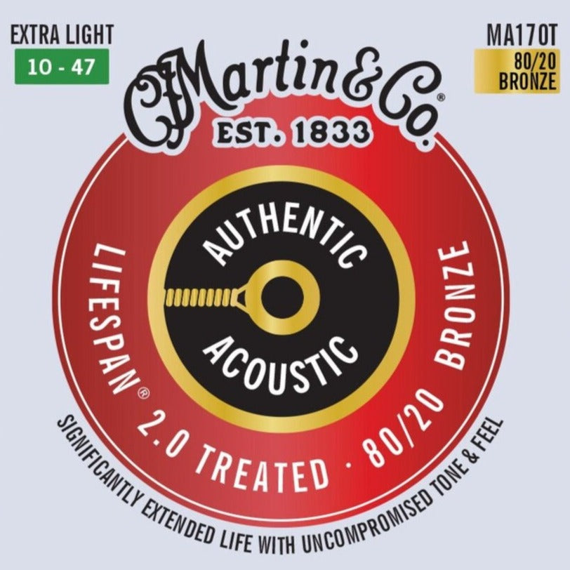 Martin MA170T SP Authentic, 80/20, Treated, Extra Light, 10-47-Easy Music Center