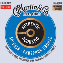 Load image into Gallery viewer, Martin MA4800 SP Authentic Acoustic Bass Strings, PB, Light, 45-100-Easy Music Center
