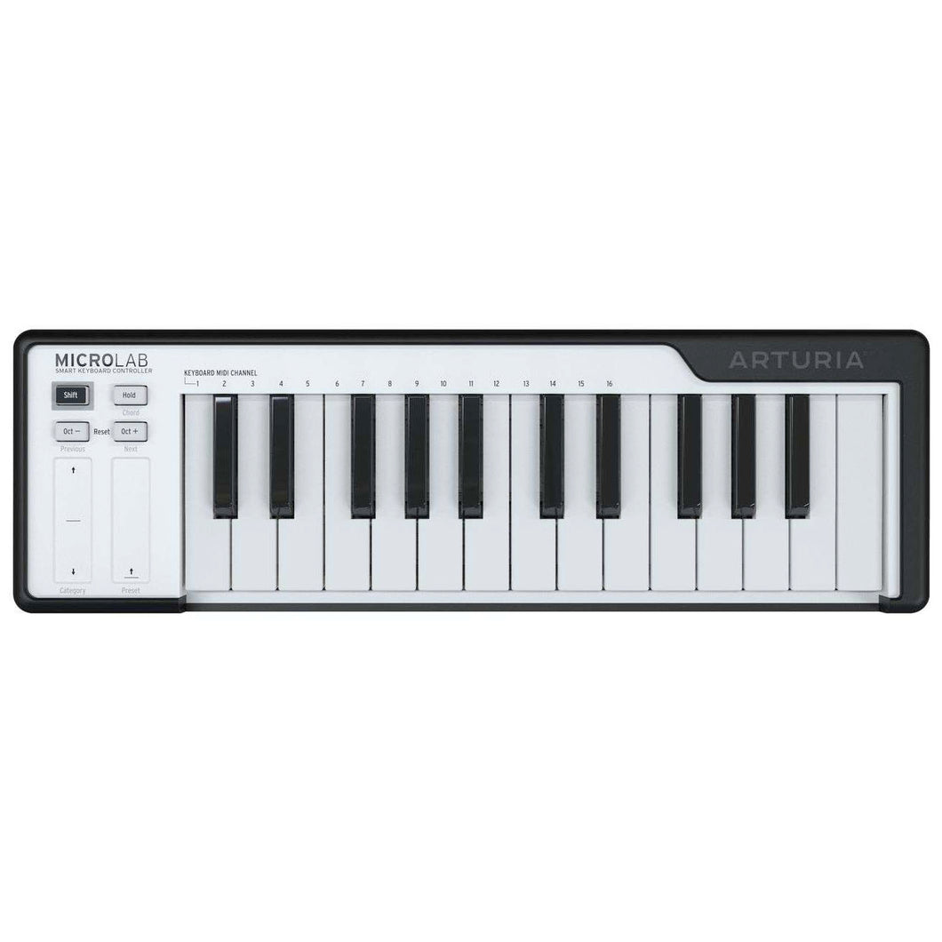Arturia MICROLAB-BK MicroLab 25-Key Keyboard Controller, Black-Easy Music Center