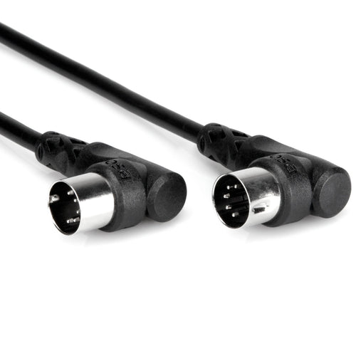 Hosa MID-310RR Right-angle MIDI Cable, Right-angle 5-pin DIN to Same, 10 ft-Easy Music Center