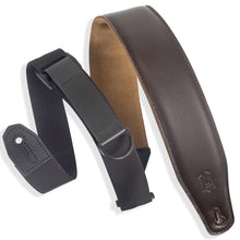 Load image into Gallery viewer, Levy MRHGS-DBR 2.5&quot; Ergonomic Right Height Guitar Strap, Dark Brown-Easy Music Center
