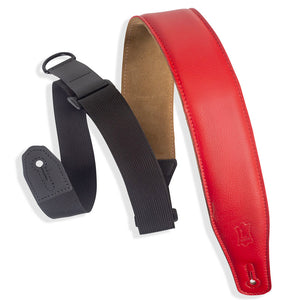 Levy MRHGS-RED 2.5" Garment Right Height Guitar Strap, Red-Easy Music Center