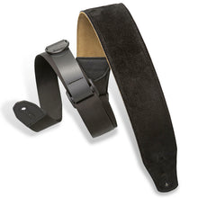 Load image into Gallery viewer, Levy MRHSP-BLK 2.5&quot; Suede Right Height Guitar Strap, Black-Easy Music Center
