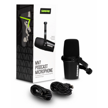 Load image into Gallery viewer, Shure MV7-K Dynamic Podcast Microphone w/ USB-Easy Music Center
