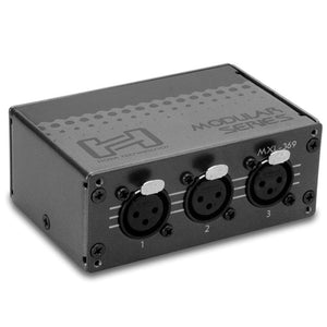 Hosa MXL-369 3-XLR Patch Bay Module, XLR3F to XLR3M-Easy Music Center